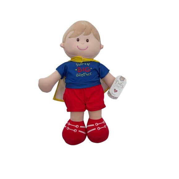 Ganz Super Big Brother 14" Stuffed Doll Detachable Hero Cape Embroidered Eyes - Picture 1 of 15